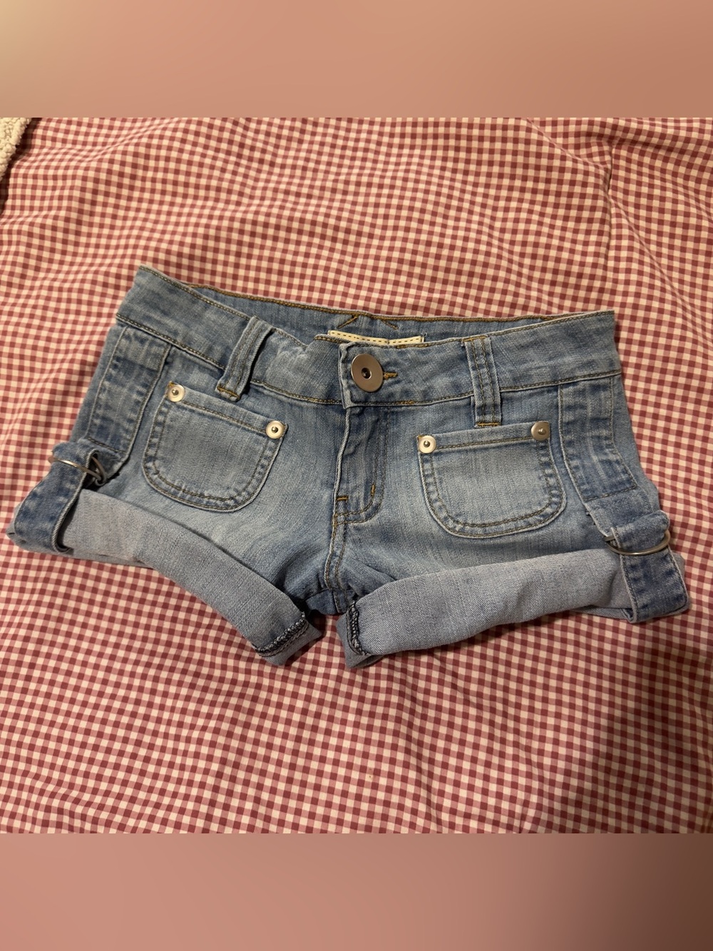Y2K Light Wash Denim Women’s Cuffed Shorts